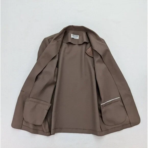 Alfred Dunner Women's Blazer Jacket Size 8 Beige Unlined Lightweight - Picture 14 of 14